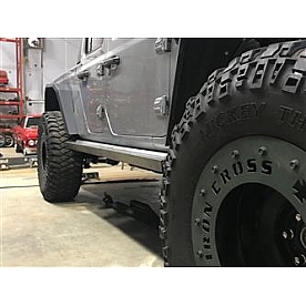 Iron Cross Running Board Black Matte Powder Coated Steel Stationary - GP3004