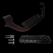 Warrior Products Nerf Bar Step Plate Black Aluminum Single - 55011BK