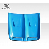 Extreme Dimensions Hood Scoop - Dual Vented Primered Fiberglass Black - 102227