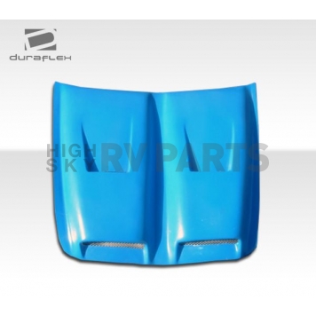 Extreme Dimensions Hood Scoop - Dual Vented Primered Fiberglass Black - 102227