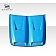 Extreme Dimensions Hood Scoop - Dual Vented Primered Fiberglass Black - 102227