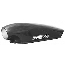 Harwood Fiberglass Hood Scoop - Open Back Gelcoat Black - 3185
