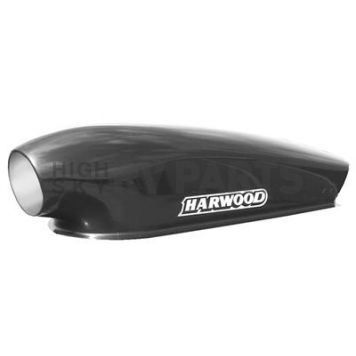 Harwood Fiberglass Hood Scoop - Open Back Gelcoat Black - 3185