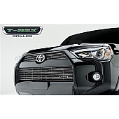 T-Rex Truck Products Grille Insert - Horizontal Bar Rectangular Black Powder Coated Bar With Polished Face Aluminum - 21949