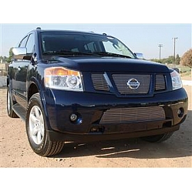 T-Rex Truck Products Grille Insert - Horizontal Bar Polished Aluminum - 21782