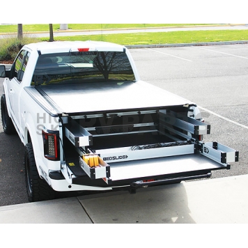Bedslide Cargo Organizer - Truck Bed Rectangular Aluminum - BSABK-2