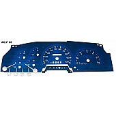 US Speedo Gauge Face Overlay - Blue Daytime Color/ White Letter Color - AQF00