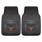Fan Mat Floor Mat - Universal Fit Black Vinyl Set of 2 - 8751