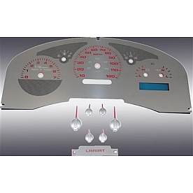 US Speedo Gauge Face Overlay - Silver Daytime Color/ Red Letter Color - SSF16R