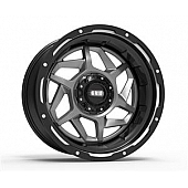 Grid Wheel GD14 - 17 x 9 Anthracite With Black Lip - GD1417090620A0078