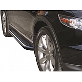 Romik USA Running Board Black Powder Coated Steel Stationary - 11304168
