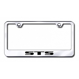 Automotive Gold License Plate Frame - Silver Stainless Steel - LFSTSEC