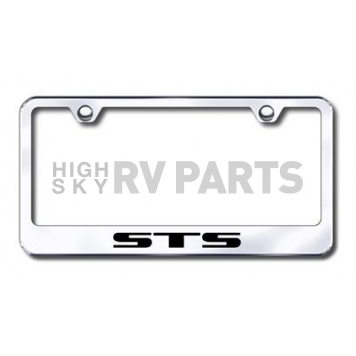 Automotive Gold License Plate Frame - Silver Stainless Steel - LFSTSEC