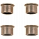 Help! By Dorman Hinge Bushing - Brass Set Of 4 - 38378