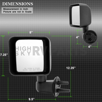 Xtune Exterior Mirror Manual Rectangular Single - 9935107-4