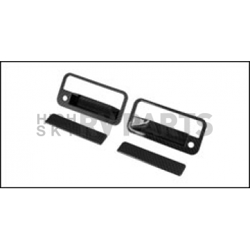 Paramount Automotive Exterior Door Handle Cover - Carbon Fiber ABS Plastic Matte - 640100CF
