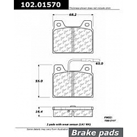 Stop Tech/ Power Slot Brake Pad - 102.01570