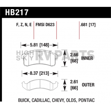 Hawk Performance Brake Pad - HB217F.681-1