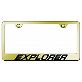 Automotive Gold License Plate Frame - Gold Stainless Steel - LFXPLEG