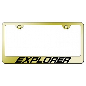 Automotive Gold License Plate Frame - Gold Stainless Steel - LFXPLEG