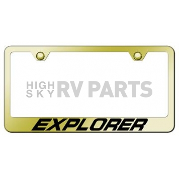 Automotive Gold License Plate Frame - Gold Stainless Steel - LFXPLEG
