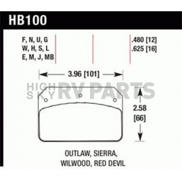 Hawk Performance Brake Pad - HB100L.480