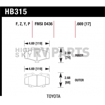 Hawk Performance Brake Pad - HB315Y.669-1