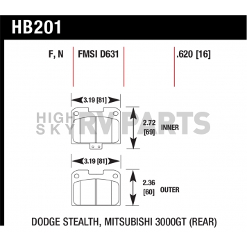 Hawk Performance Brake Pad - HB201F.620-1
