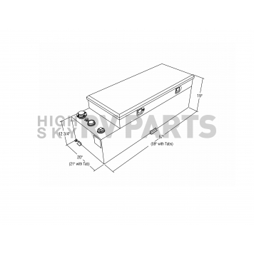 RDS Tanks Liquid Transfer Tank Aluminum Rectangle 60 Gallon - 71787-1