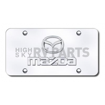 Automotive Gold License Plate - Mazda Name/New Logo Stainless Steel - DMAZ2CC