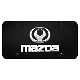 Automotive Gold License Plate - Mazda/Name Old Logo Stainless Steel - DMAZCB