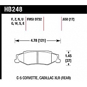 Hawk Performance Brake Pad - HB248S.650