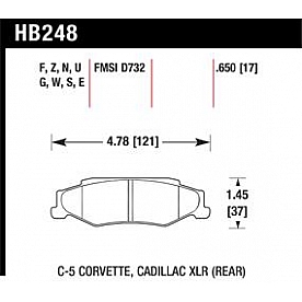 Hawk Performance Brake Pad - HB248S.650