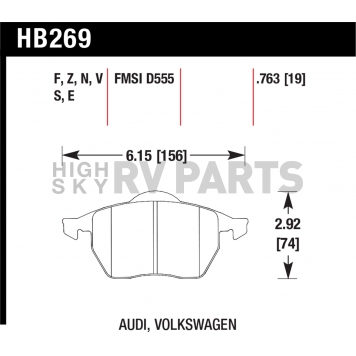 Hawk Performance Brake Pad - HB269F.763-1