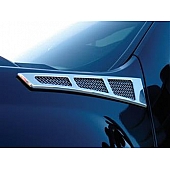 T-Rex Truck Products Fender Vent - Silver Aluminum Chrome Plated Set Of 2 - 54007