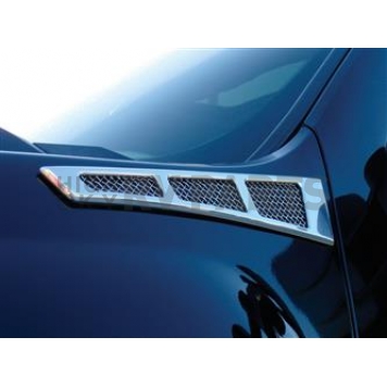 T-Rex Truck Products Fender Vent - Silver Aluminum Chrome Plated Set Of 2 - 54007