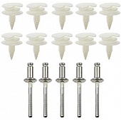 Dorman (OE Solutions) Panel Retainer - White Nylon And Steel 1 - 702-004