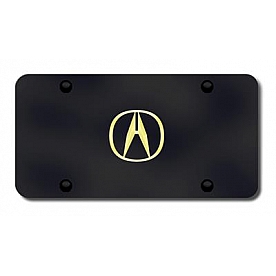 Automotive Gold License Plate - Acura Logo Stainless Steel - ACUGB