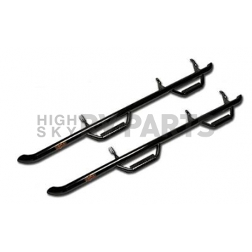 N-Fab Nerf Bar - Truck Wheel to Wheel Black Matte Textured Powder Coated Steel Round - D1598CCTX