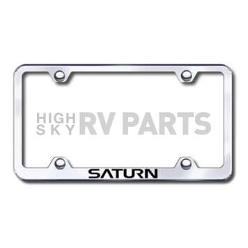 Automotive Gold License Plate Frame - Silver Stainless Steel - LFWSATEC