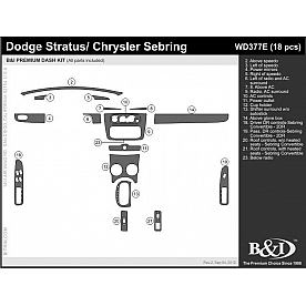 B & I Fender Dash Panel Trim WD377ESPS