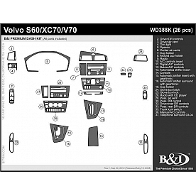 B & I Fender Dash Panel Trim WD388KSV9