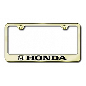 Automotive Gold License Plate Frame - Gold Stainless Steel - LFHONEG
