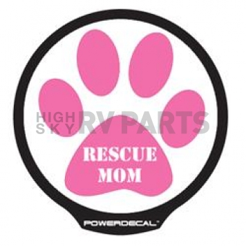 POWERDECAL Decal - Rescue Mom Black Plastic 4-1/2 Inch - PWRC101166