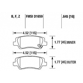 Hawk Performance Brake Pad - HB746Z.645