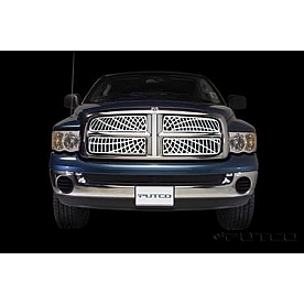 Putco Grille Insert - Polished Aluminum Rectangular - 303132