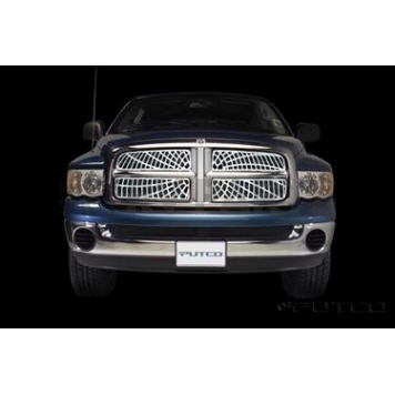 Putco Grille Insert - Polished Aluminum Rectangular - 303132