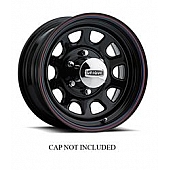 Cragar Wheel 42 Series - 15 x 7 Black With Red And Blue Stripes - 1526441565B