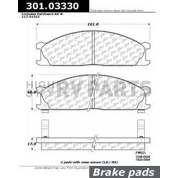 Stop Tech/ Power Slot Brake Pad - 301.03330