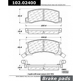 Stop Tech/ Power Slot Brake Pad - 102.02400